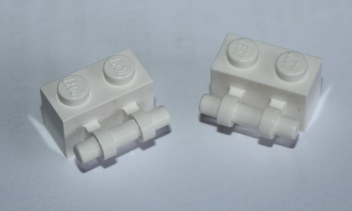 Lego white brick 1x2 ref - x,